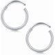 thumbnail image 1 of 2pcs Surgical Steel Nose Ring Hoop 16g 8mm Lip Earring Cartilage Piercing, 1 of 5