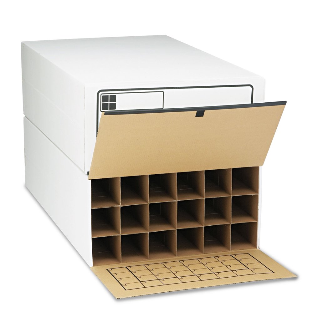 Safco TubeStor Roll File Storage Box 24 x 371/2 x 12 White 2/Ctn 3094