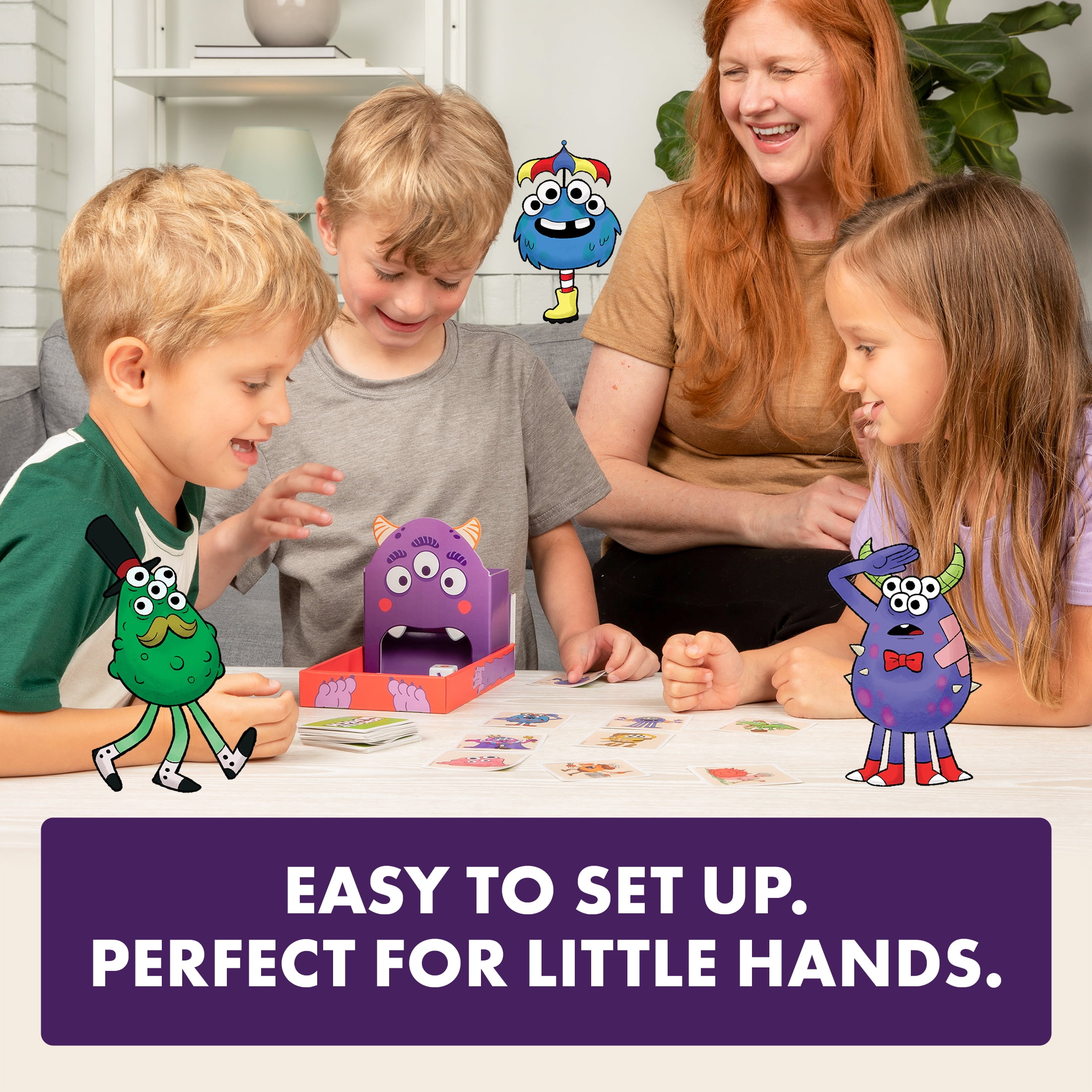 Exploding Kittens Presents Monster Match a matching game for kids with dice tower ages 4+ 2 to 6 players creative kids game perfect gift for 4 year olds family game night