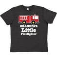 thumbnail image 3 of Inktastic Grandpa Little Firefighter Boys Fire Truck Youth T-Shirt, 3 of 5