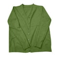 thumbnail image 4 of Cardigan Sweaters for Women Long Sleeve Open Front Button Down Outwear Casual Knit Comfy Soft Lightweight Cardigans Light Green S, 4 of 4