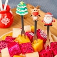 thumbnail image 3 of BQBQERT Christmas Fruit Forks for Creative Stainless Steel Silicone Ceramic Fruit Forks Cartoon Fruit F, 3 of 7