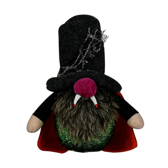 Décoration Électrique d'Halloween Poupée LED Éclairage LED de Bureau pour Maison Bar, Chapeau Rond