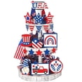 thumbnail image 2 of Iodue Baking trays trays Retro Independence Day Layered Tray Decoration Atmosphere Layout Desktop Decoration, 2 of 4