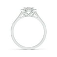 thumbnail image 2 of ANGARA Natural 0.13 Ct. Diamond Halo Engagement Ring in 14K White Gold for Women (Ring Size: 3.5), 2 of 9