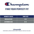 thumbnail image 4 of Champion Women's Performance Double Dry Heel Shield Socks, 6 Pack, 4 of 7