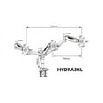thumbnail image 2 of Amer Mounts Hydra HYDRA3XL Flat or Curved Display Clamp Desk Mount White/Black, 2 of 5