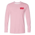 thumbnail image 5 of LJEFF Men's Valentine's Day Long-Sleeve Shirt, Regular Fit Crew Neck Heart Print Casual Men's Tees Pink, 5 of 5