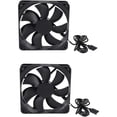 thumbnail image 1 of USB silent fan 120mm powered usb fan USB pc fan 2 pcs for portable router water tank tv box (black), 1 of 4