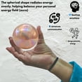 thumbnail image 4 of Angel Aura Rose Quartz Crystal Ball Sphere 2" Inches, 4 of 6