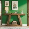 thumbnail image 3 of 55" Farmhouse Rustic Console Table, MDF Entryway Table, 330lb Load, Versatile for Sofa Living Room, Brown, 3 of 6