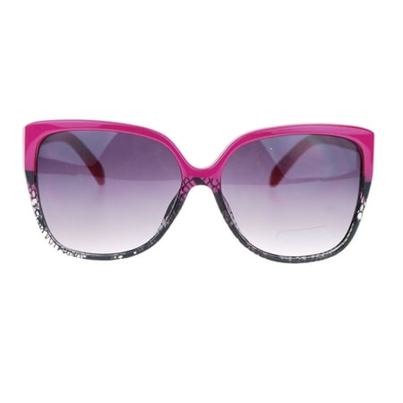 Womens Square Sunglasses - Womens Oversized Rectangular Squared Cat Eye Designer Fashion Diva Sunglasses Black