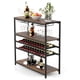 thumbnail image 5 of Costway Mesa con Estante de Vinos de 5 Niveles, Armario de Bar Independiente con 2 Estantes de Vino y 4 Filas de Soportes de Copas, Amplia Parte Superior y Estantes Abiertos, para Cocina, Comedor, 5 of 5