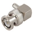 thumbnail image 3 of 3X Enchufe Macho BNC En ángulo Recto Crimp para RG58 RG400 RFC195 Conector Adaptador Coaxial RF, Plateado, 3 of 5