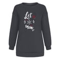thumbnail image 6 of Floleo Clearance Fall Clothes For Women Women Christmas Print Loose O-Neck Long-Sleeved Fleece Oversized Sweatshirt Pullover Gray, 6 of 8