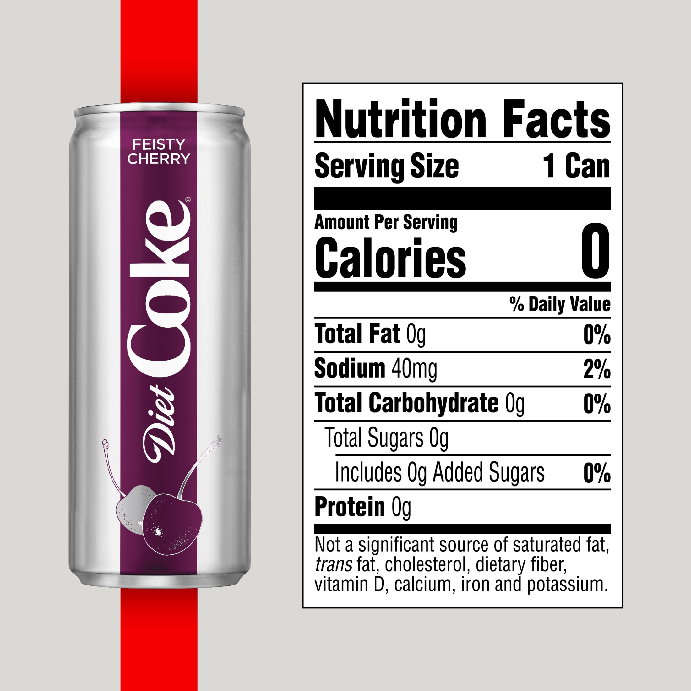 Diet Coke Feisty Cherry Soda Soft Drink, 12 fl oz, 8 Pack