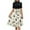 Black, variant on Midi Dresses for Women Floral Printed Short Sleeve Long Dresses High Waist Crewneck Dress Summer Empire Waist Dress Pink L