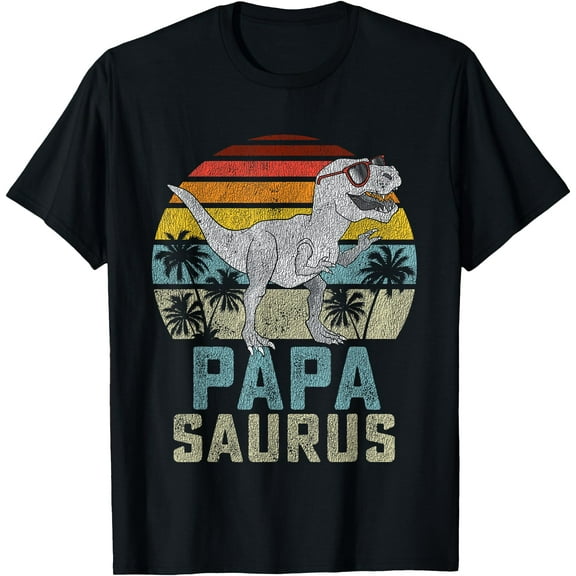 T-Rex Papasaurus Dinosaur Papa Saurus Family Matching Unisex T-Shirt for Men Women