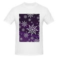 thumbnail image 4 of Bingfone Snowflake Gradient Purple Men'S Loose Fit Short-Sleeve Pocket T-Shirt, 4 of 7