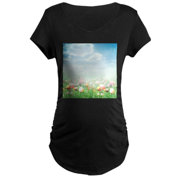 CafePress - Spring Meadow Maternity T Shirt - Maternity Dark T-Shirt