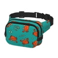 thumbnail image 2 of Balery Colorful Crab Mochila Cinturón para Mujeres y Hombres, Bolsa de Cintura Impermeable de Doble Capa con Correa, 2 of 9
