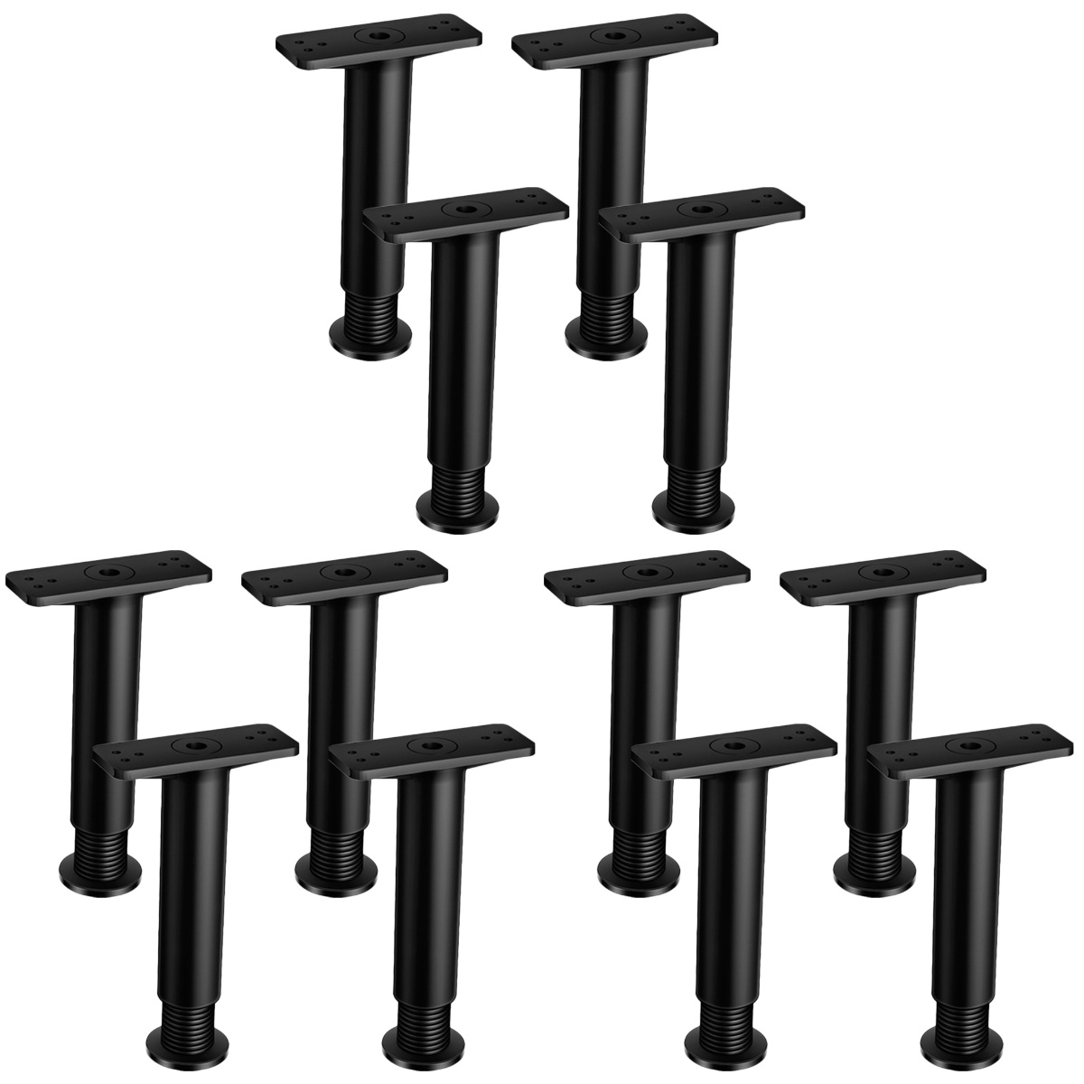 FRCOLOR 12 Pcs Bed Frame Legs Adjustable Height Center Support Leg Bed