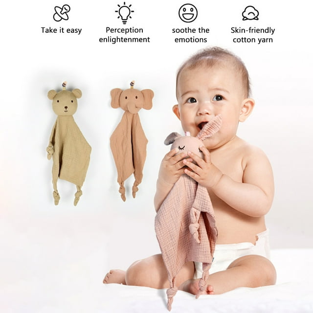 Manta de consuelo para bebé, manta de seguridad con forma de conejito, regalo suave para bebé, niño y niña, recién nacido
