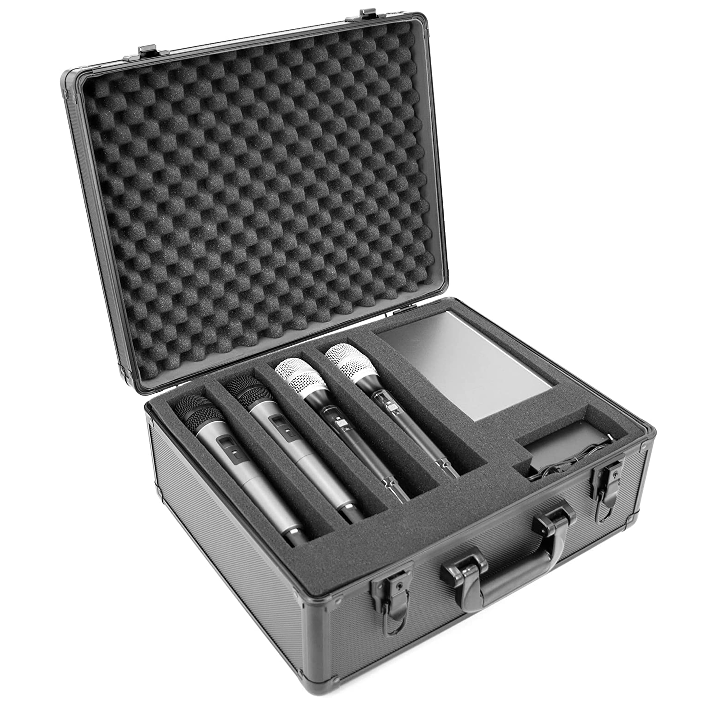 CASEMATIX 17" Locking Microphone Case Mic Case for Audio Accessories