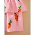 thumbnail image 7 of Sytepopcy Girls Summer Outfit Short Sleeve Bunny T-Shirt Shirred Tiered Rabbit Skirt Two Piece Toddler Easter Clothes Set 6T/1940, 7 of 7
