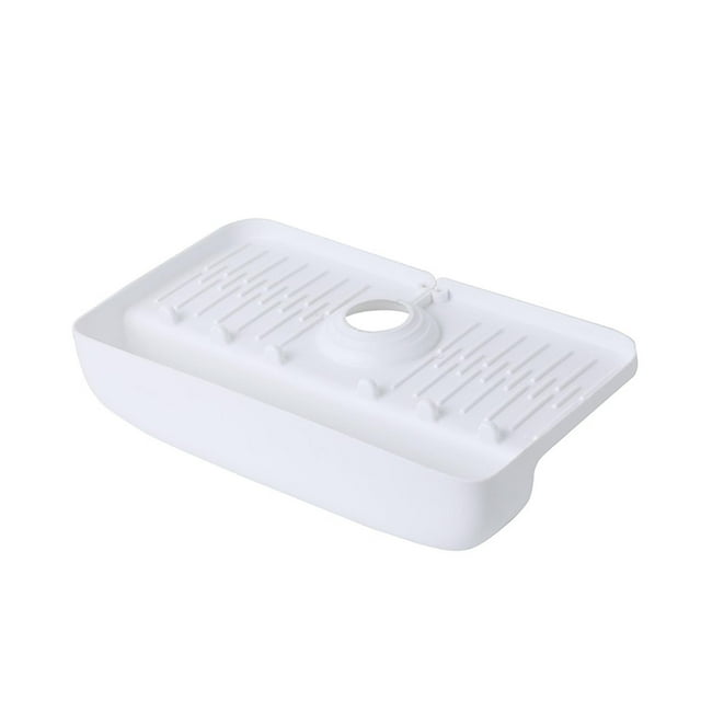 Alfombrilla receptora de agua para grifo, almohadilla de drenaje para fregadero, detrás del grifo, alfombrilla de silicona para grifo de cocina, barra Blanco mayimx Protector contra salpicaduras para fregadero de cocina