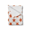 thumbnail image 2 of Abstract Soft Flannel Fleece Blanket, Monochromatic Star Shapes on Plain Background Sky Space Creative Graphic, Cozy Plush for Indoor and Outdoor Use, 70" x 90", Burnt Orange White, by Ambesonne, 2 of 6