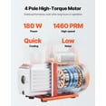 thumbnail image 4 of VEVOR 3.5 CFM Single Stage Vacuum Pump 3 Gallon Stainless Steel Degassing Chamber Kit, 4 of 9