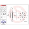 thumbnail image 2 of Convient pour Hyundai Accent 2000-2005 Brembo Rotor de Frein 09953720C02 Ventilé; Design en une Pièce; Motif de Boulon de Roue 4 x 100 Millimètres; Diamètre Intérieur de Chapeau 126 Millimètres; Diamètre de Moyeu 62,4 Millimètres, 2 of 2