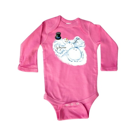 

Inktastic Snowman Angels Gift Baby Boy or Baby Girl Long Sleeve Bodysuit