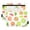 Colorful Lemon Slice, variant on Scattered Small Leaves 2 Pack Pencil Pouch for 3 Ring Binder Smooth Zipper Folders with Pockets Clear Window Pencil Case