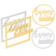 thumbnail image 4 of Happy Birthday Cake Topper Decoration For All Ages In Assorted Color Featuring Round Shape 4Pcs, 4 of 4
