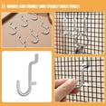 thumbnail image 3 of OULII 40Pcs Pegboard Display Hook Silver Metal for Home 2.4x1.2x0.2in, 3 of 8
