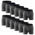 thumbnail image 3 of 12PK Mens Boxer Briefs Breathable Tagless Underwear Soft Comfort Flex Waistband, 3 of 9
