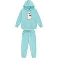 thumbnail image 4 of SERTG Children's Halloween Two-Piece Set Hooded Sweatshirt with Cute Printed +Casual Long Pants Long Sleeved Set Tops and Pants for Kids 2-13 Years(Light blue,4 Years), 4 of 5
