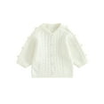 thumbnail image 1 of xiaxaixu Infant Baby Boy Girl Knitting Cardigan, Solid Color Round-Neck Long Sleeve Button Closure Sweater Coat for Autumn, 1 of 9