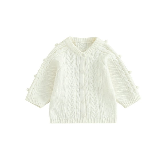 Bagilaanoe Baby Girl Knit Cardigan Newborn Long Sleeve Sweater Knitwear Coat 3M 6M 12M 18M 24M Infant Fall Casual Tops Outwear