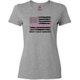 thumbnail image 3 of Inktastic Breast Cancer Awareness Pink Ribbons and Flag Women's T-Shirt, 3 of 5