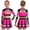 Hot Pink, variant on Kid Girls 2Pcs Cheerleading Uniform Schoolgirl Cheer Dance Set Long Sleeve Mesh Patchwork Crop Top and Skirt Green 10