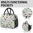 thumbnail image 6 of Womens Beige Cartoon Dinosaurs Palms Pattern Lunch Box for Work,Insulated Lunch Bag for Women,Loncheras Para Mujer,Leakproof Adult Lunch Bag for Work,Beach,Travel,Picnic,Camping, 6 of 7