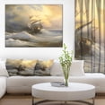 thumbnail image 1 of Vessel in Stormy Sea - Seascape Canvas Art Print, 1 of 3
