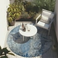 thumbnail image 6 of Addison Rugs Chantille Indoor/Outdoor Contemporary Watercolors Navy Washable Round Rug, 8' x 8', 6 of 6