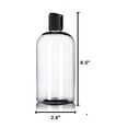 thumbnail image 2 of Mountainleaf 3 Pack 16 oz Empty Clear Squat Boston Round PET Plastic Bottles with Black Disc Caps, 2 of 4