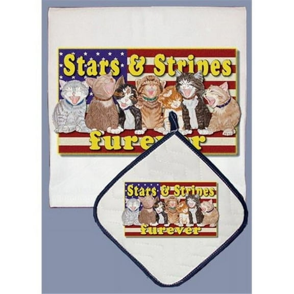 Pipsqueak Productions DP457PET Cat Dish Towel And Pot Holder Set