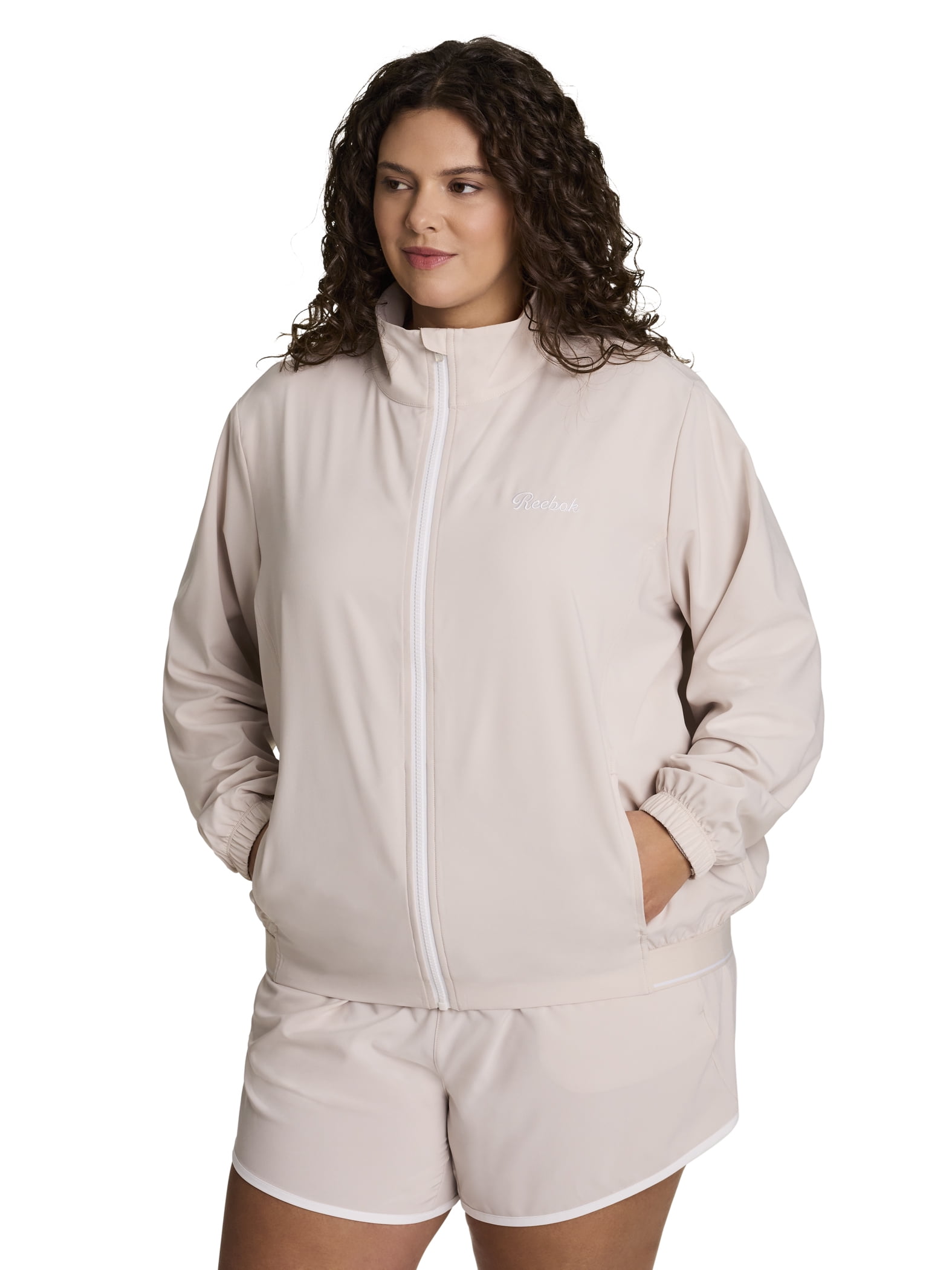 Reebok Women's and Women's Plus Courtside Full Zip Jacket, Sizes XS-4X