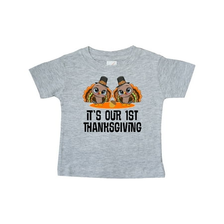 

Inktastic Twins First Thanksgiving Turkey Gift Baby Boy or Baby Girl T-Shirt